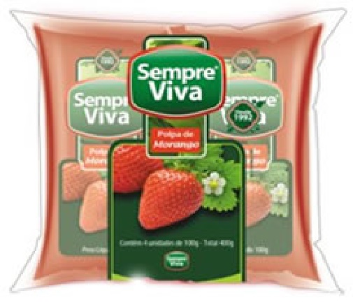 POLPA MORANGO 400 GR SEMPRE VIVA