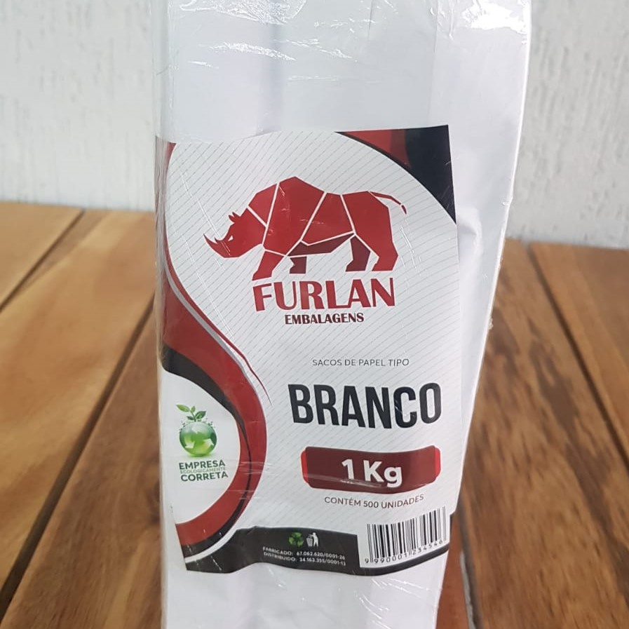 SACO BRANCO 1 KG 500 UN