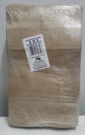 SACO LISO 5 KG KRAFT 100 UN