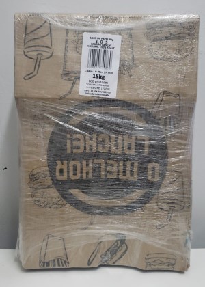 SACO PERSONALIZADO 15 KG  KRAFT 100 UN