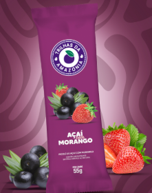 AÇAI C/ MORANGO -  PICOLE 55 GR