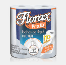 PAPEL TOALHA ROLO FLORAX