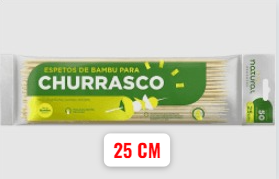 ESPETO 25 CM BAMBU PC 50