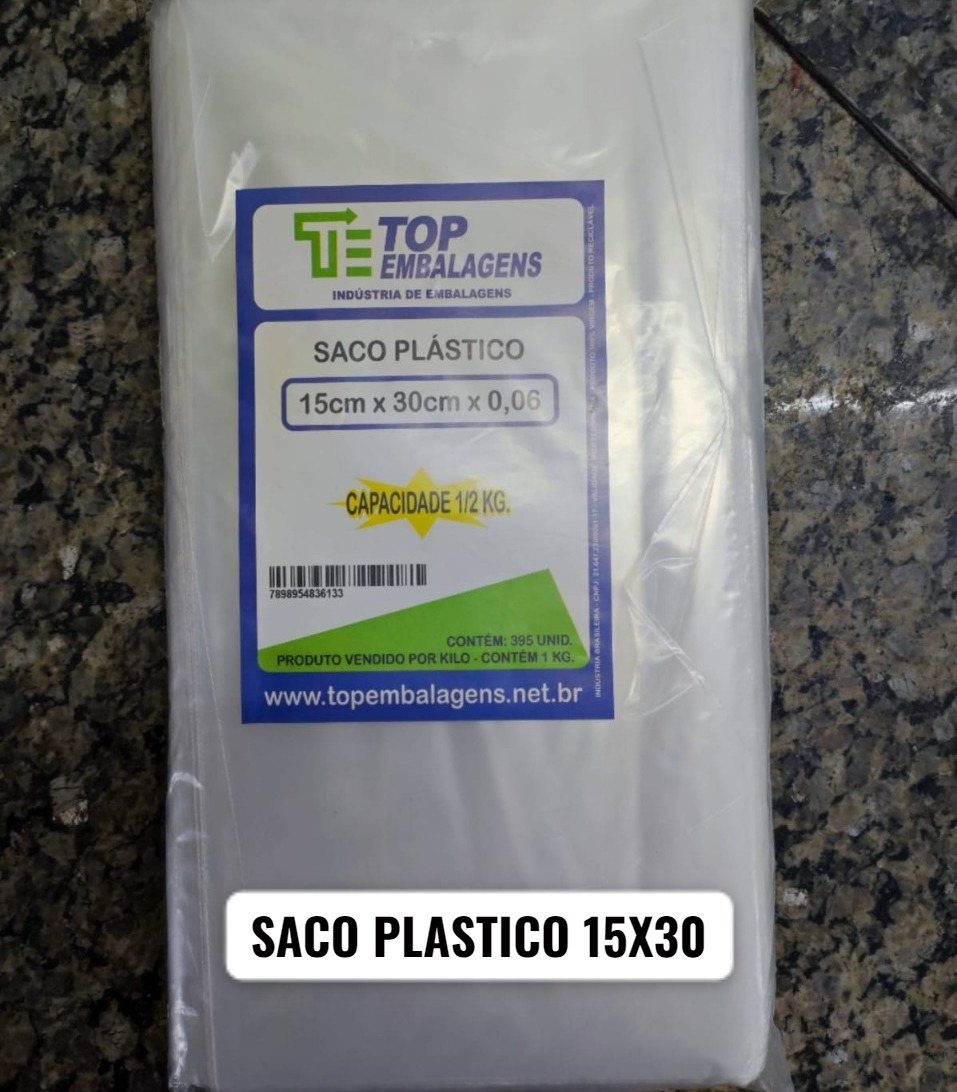 SACO PLASTICO 15X30 1 KG