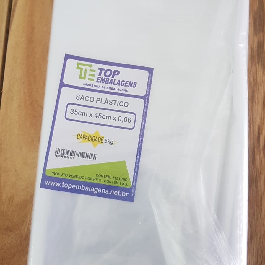 SACO PLASTICO 35X45 1 KG