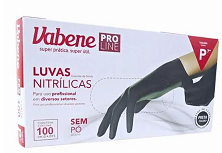LUVA NITRILCA PRETA  P 100 UN