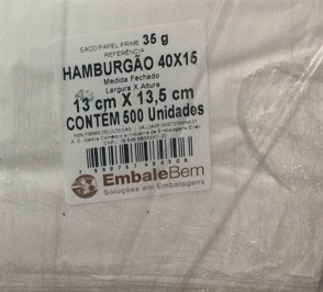 SAQUINHO PRIME HAMBURGAO