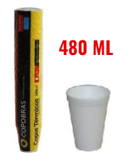 COPO ISOPOR 480 COPOBRAS 25 UN