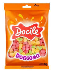 BALA DE GOMA SINO SORTIDO 1 KG - DOCILE