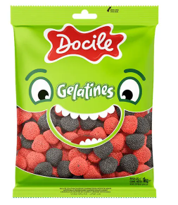 BALA DE GELATINA AMORAS 1 KG - DOCILE
