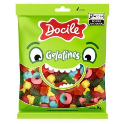 BALA DE GELATINA MIX DIVERSOS 1 KG - DOCILE