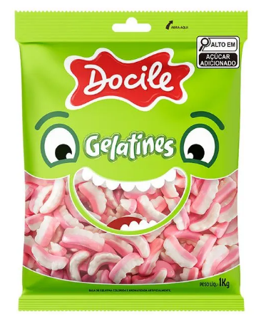 BALA DE GELATINA DENTES DE VAMPIRO 1 KG - DOCILE