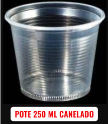 POTE PLASTICO 250 ML CANELADO COPOZAN