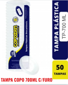 TAMPA COPO 700 COM FURO  COPOZAN