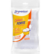 COLHER FORTE CRISTAL PC 50 STRAW