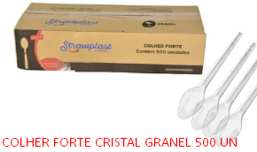 COLHER FORTE CRISTAL GRANEL 500 UN STRAW