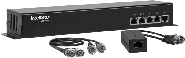 BALUN PASSIVO DE VIDEO INTELBRAS 04 CANAIS VB 3104 WP - 4810044