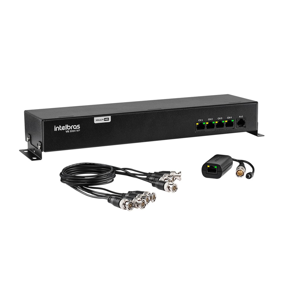 BALUN PASSIVO DE VIDEO INTELBRAS 04 CANAIS VB 1104 WP - 4810043