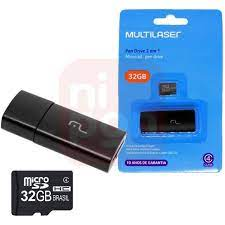 LEITOR USB + CARTAO MEMORIA CLASSE 10 32GB
