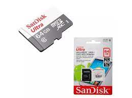 CARTAO M.SD SANDISK 64GB C10 C/ADAP.4