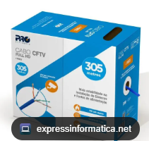 CABO CFTV  300 MTS CAIXA PRO ELETRONIC 