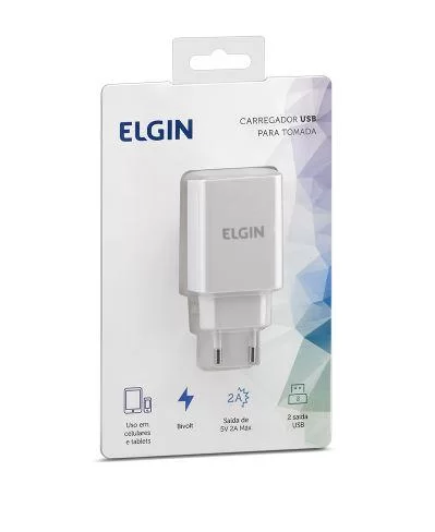 CARREGADOR USB P T E BIVOLT S USB2A 10W