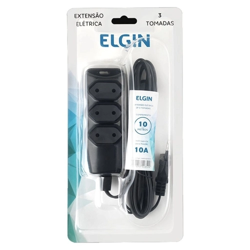 EXTENSAO ELETRICA 3 TOMADAS, 2P 10M