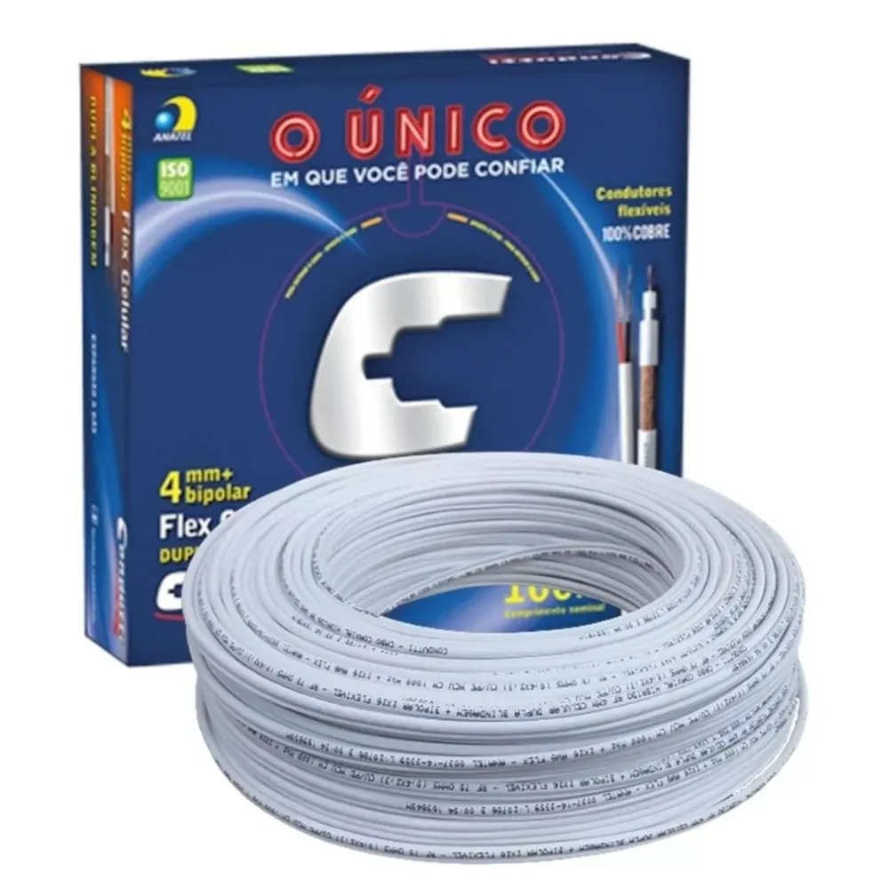 CABO COXIAL CFTV 100 MTS CONDUTTI 4MM