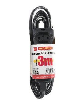 EXTENSAO PP PLANO 3X0,75X3,0M ATE 220V PR SACO PLASTICO