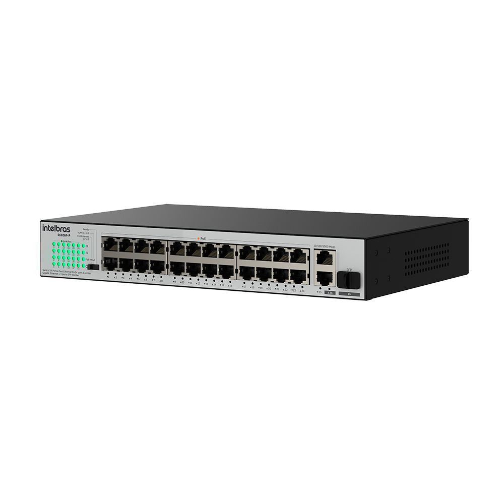 SWITCH INTELBRS POE  FAST ETHERNET S1120G