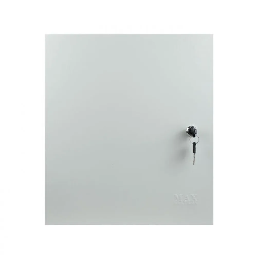 CAIXA METALICA MINI FIRE 350X400X108MM C/2 CHAVES-  BRANCA  MAX METAL 