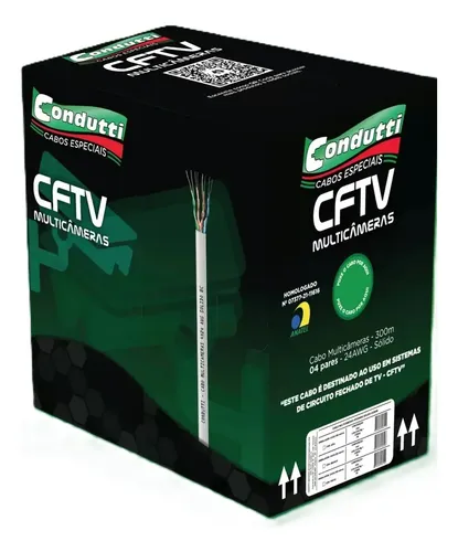 CABO MULTICAMERAS CFTV AZUL 300 MT  CONDUTTI