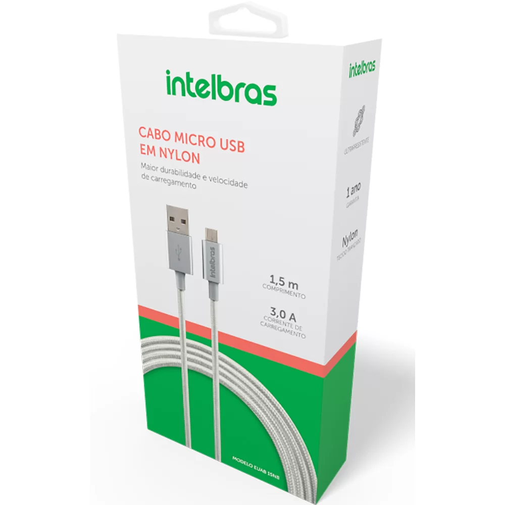 CABO USB - MICRO USB NYLON 1,5M INTELBRAS 