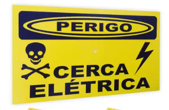 PLACA ADVERTENCIA  CERCA ELETRICA 