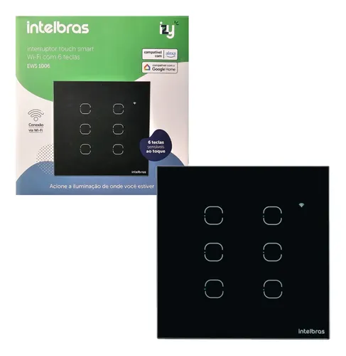 INTERRUPTOR INTELIGENTE WI-FI COM 6 TECLAS - EWS 1006 INTELBRAS