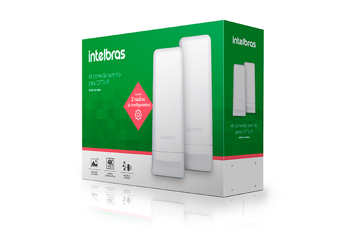 KIT CONEXÃO SEM FIO PARA CFTV IP INTELBRAS 