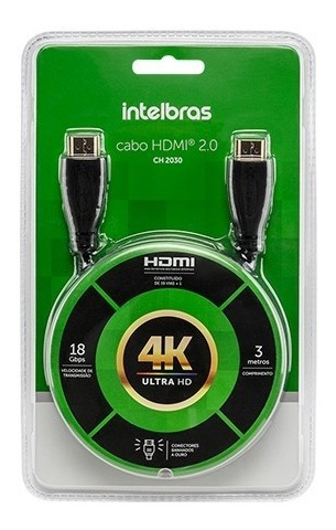 CABO HDMI 2M  ULTRA HD INTELBRAS 