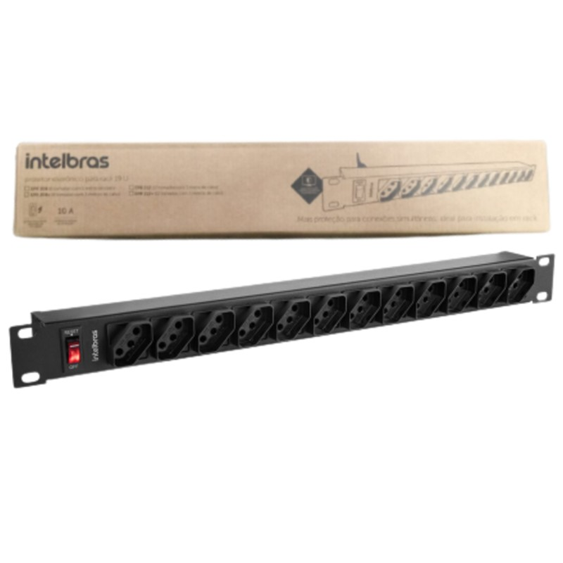 FILTRO DE LINHA ELET C/8 TOMADAS P/ RACK EPR 208 (1M) - INTELBRAS