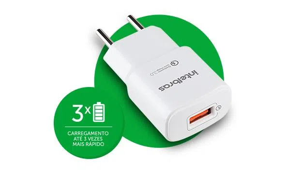 CONVERSOR AC/DC FONTE EC1 USB FAST BRANCO
