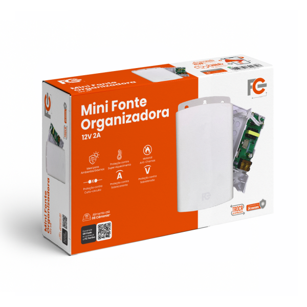 MINI FONTE ORGANIZADORA  FC EXTERNA 12 V 2A