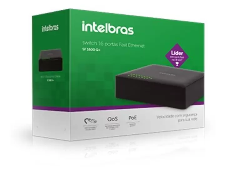 SWITCH 16P FAST ETHERNET SF1600 Q+ - INTELBRAS 